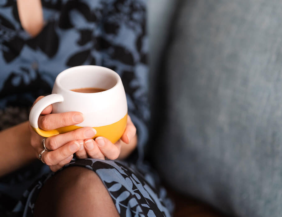 gabrielle treanor drinking mug of tea